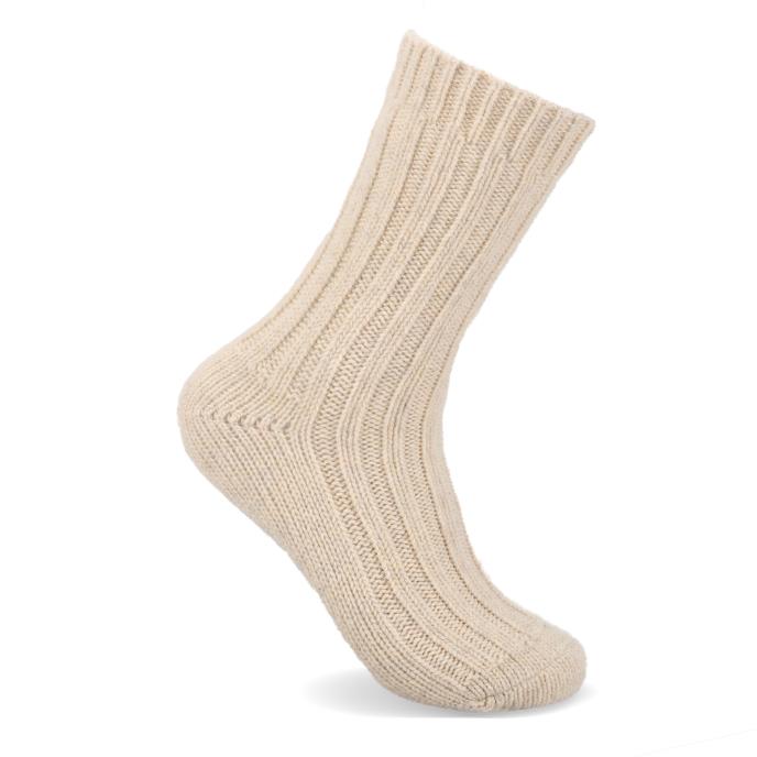 totes toasties® Ladies Chunky Twist Wool Boot Socks (Twin Pack) Oat / Lilac Extra Image 4